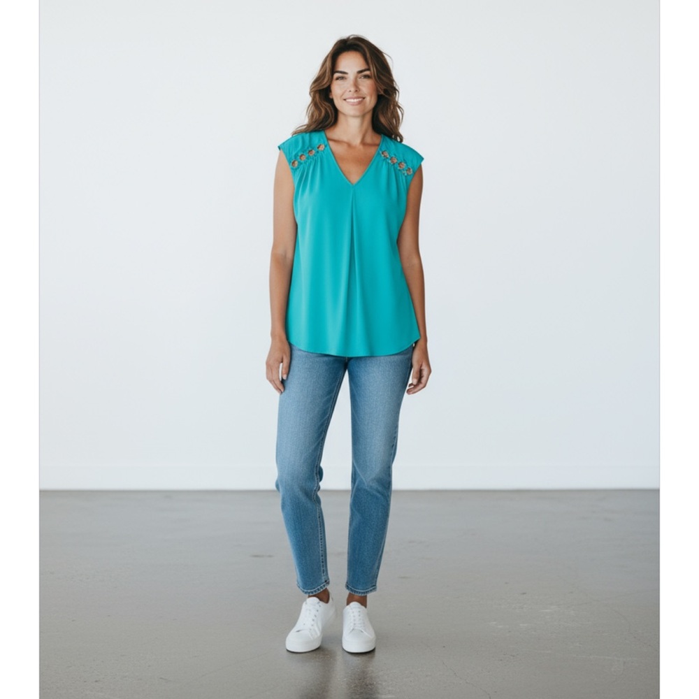 INC International Concepts Teal Top